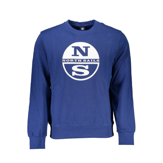 Sweatshirt by North Sails for men in cotton blue & print showcases a slouchy chic silhouette, artfully detailed with a slouchy chic crew neckline and for a slouchy chic finish.