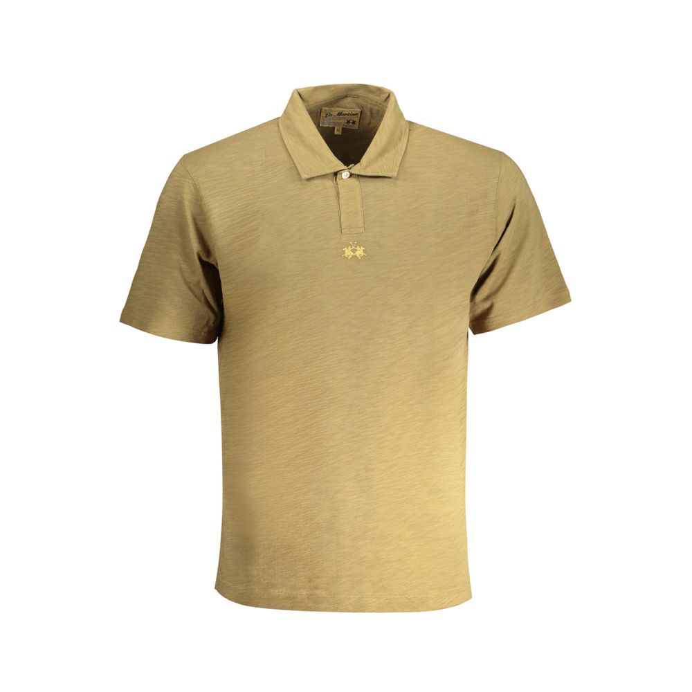 Polo Shirt by La Martina for men in cotton green presents a crisp silhouette, artfully detailed with a crisp and crisp .