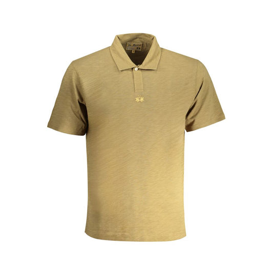 Polo Shirt by La Martina for men in cotton green presents a crisp silhouette, artfully detailed with a crisp and crisp .