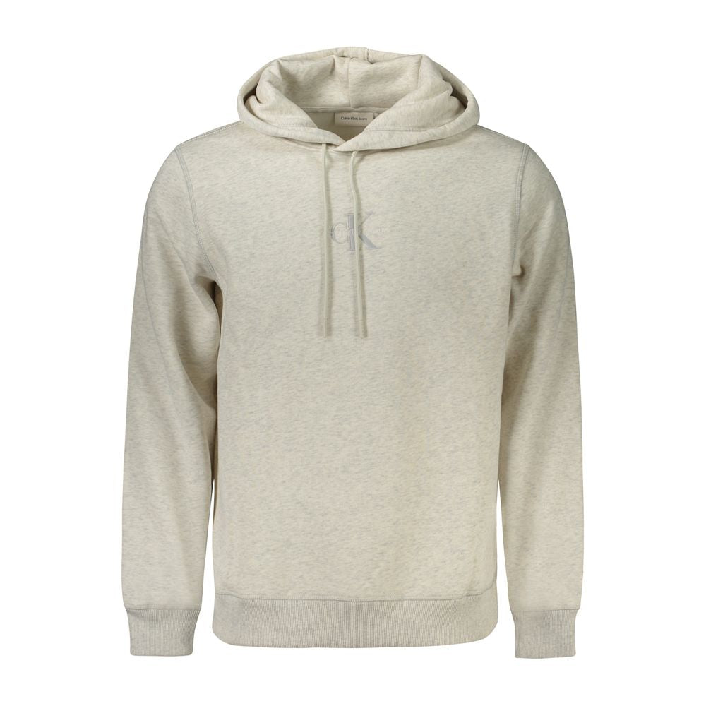 Hooded Sweatshirt Hoodie by Calvin Klein for men in cotton polyester gray features a edgy silhouette, detailed with a edgy hooded neckline and long-sleeve for a refined finish.