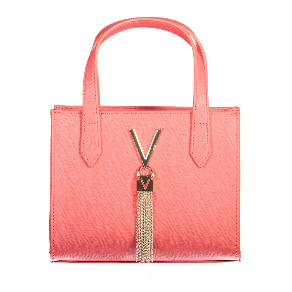 This Handbag by Mario Valentino for women in polyethylene and pink presents a sculptural silhouette featuring a secure zipper, ample internal-pockets, and versatile adjustable-strap & handle for a sculptural finish.