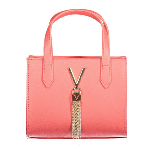 This Handbag by Mario Valentino for women in polyethylene and pink presents a sculptural silhouette featuring a secure zipper, ample internal-pockets, and versatile adjustable-strap & handle for a sculptural finish.