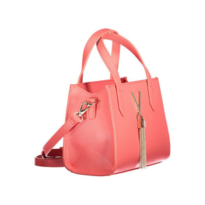 Handbag by Mario Valentino for women in polyethylene pink features a refined silhouette, showcasing a secure zipper, organized internal-pockets, and versatile adjustable-strap & handle for a refined finish.