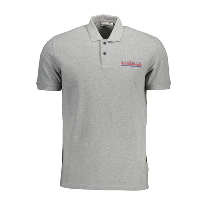 Polo Shirt by Napapijri for men in cotton brown, gray & print presents a distinguished silhouette, showcasing a sophisticated and distinguished for a truly distinguished finish.