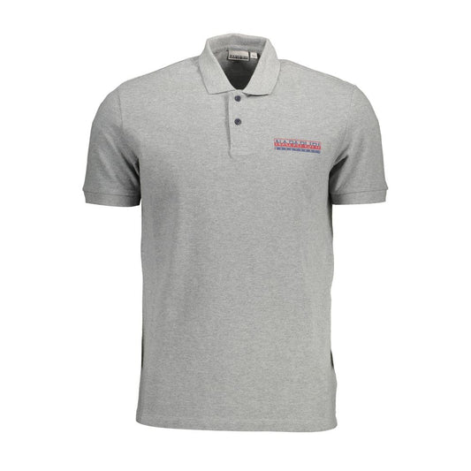 Polo Shirt by Napapijri for men in cotton brown, gray & print presents a distinguished silhouette, showcasing a sophisticated and distinguished for a truly distinguished finish.