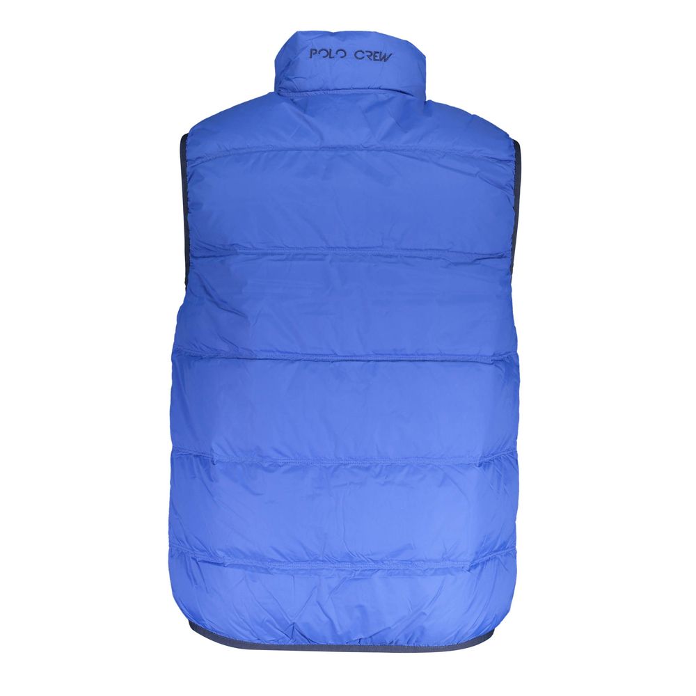 Vest by La Martina for men in polyamide blue showcases a utilitarian silhouette, artfully incorporating pockets and a utilitarian for a truly utilitarian finish.