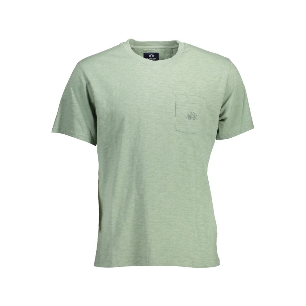 T-Shirt by La Martina for men in cotton green features an on trend silhouette, perfectly showcasing a on trend short-sleeve and crew neckline for an elevated aesthetic.