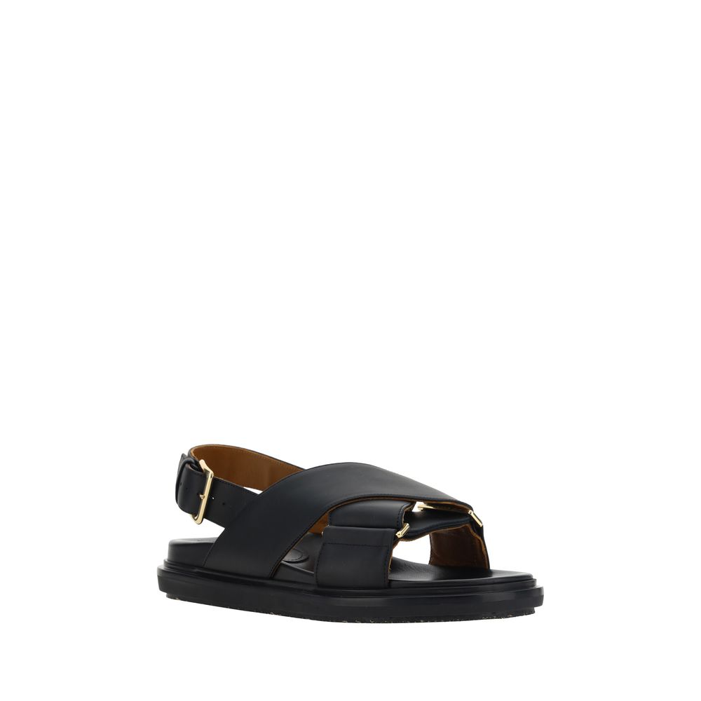 Ankle Strap Sandals by Marni for women in bos taurus calf leather black features an effortlessly chic silhouette from the Women's Bos Taurus Calf Leather Ankle Strap Sandals collection, showcasing a effortlessly chic and elegant open toe style.