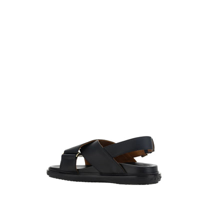 Ankle Strap Sandals by Marni for women in bos taurus calf leather black features an architectural design from the Women's Bos Taurus Calf Leather Ankle Strap Sandals collection, defined by a architectural and open toe style for a architectural finish.