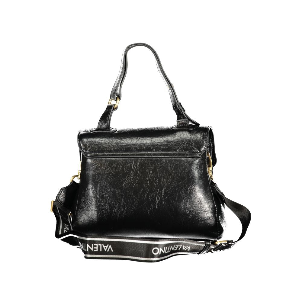 Crossbody Tote Handbag by Mario Valentino for women in polyethylene black features a refined silhouette, showcasing a secure snap & zipper, organized built-in-compartments, and versatile crossbody-strap, shoulder-strap, adjustable-strap, detachable-strap & handle for a refined finish.
