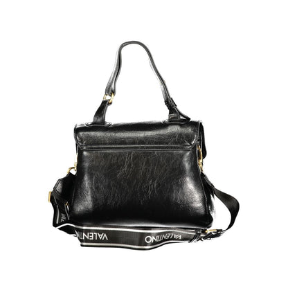 Crossbody Tote Handbag by Mario Valentino for women in polyethylene black features a refined silhouette, showcasing a secure snap & zipper, organized built-in-compartments, and versatile crossbody-strap, shoulder-strap, adjustable-strap, detachable-strap & handle for a refined finish.
