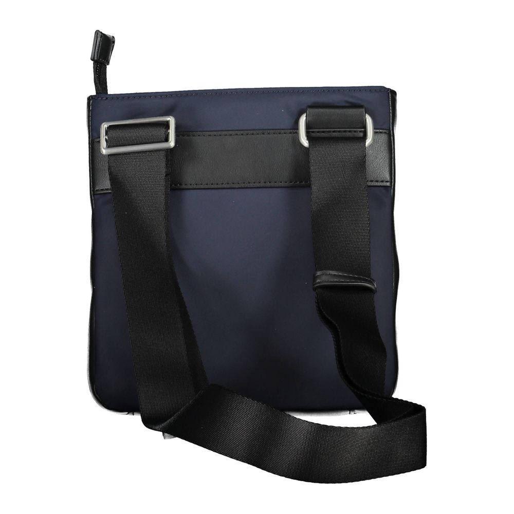 Shoulder Bag by Tommy Hilfiger for men in polyester & polyethylene blue features a stately silhouette, showcasing a secure zipper, ample , and stately shoulder-strap & adjustable-strap for a stately finish.