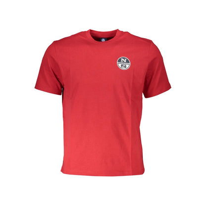 North Sails Men's Short-Sleeve Crew Neck Cotton T-Shirt - Red Print