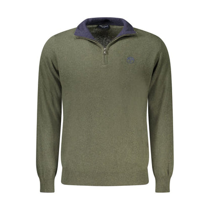 Sweatshirt by North Sails for men in cotton & lana wool blend blue & green presents a smart casual silhouette, featuring a smart casual crew neckline and for a sophisticated look.