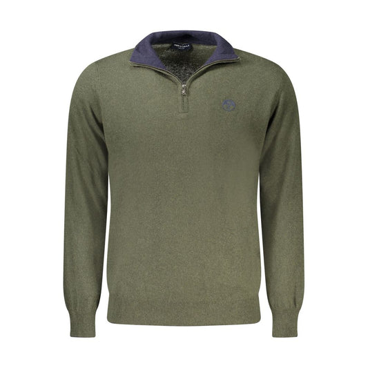 Sweatshirt by North Sails for men in cotton & lana wool blend blue & green presents a smart casual silhouette, featuring a smart casual crew neckline and for a sophisticated look.