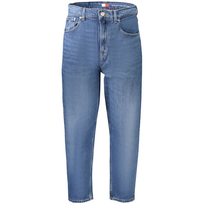 Jeans by Tommy Hilfiger for women in stretch cotton blue features an refined tailoring silhouette, showcasing a premium tapered-leg & mom with a and long cut for a refined tailoring look.
