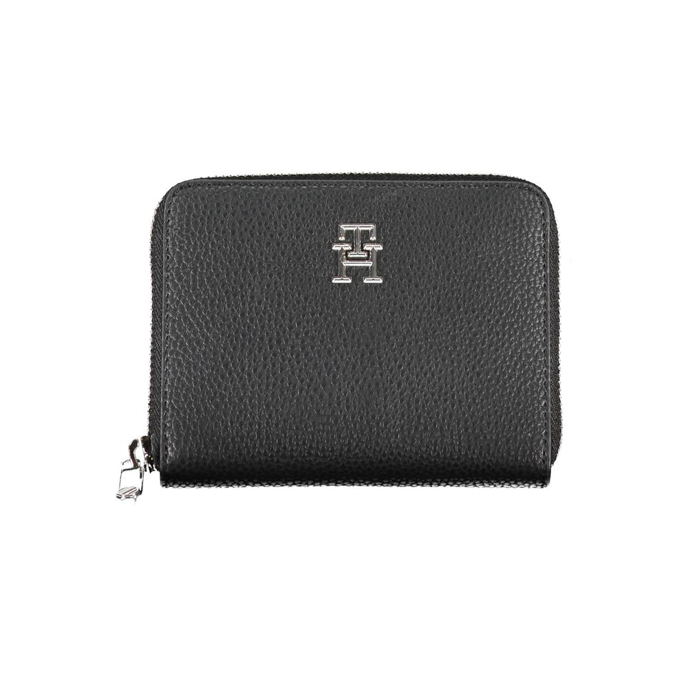 Cardholder Wallet by Tommy Hilfiger for women in polyethylene black features a streamlined silhouette, showcasing the streamlined Polyethylene Cardholder Wallet design with sophisticated card-organization coin-purse for a premium look.