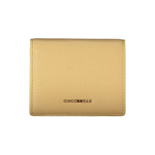 Wallet by Coccinelle for women in leather beige presents a streamlined silhouette, showcasing the sophisticated design of the Leather Wallet collection with functional coin-purse.