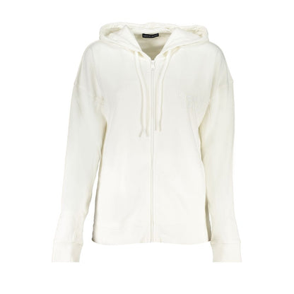 Hooded Sweatshirt Hoodie by North Sails for women in organic cotton white features an avant-garde silhouette, showcasing a sophisticated hooded neckline and detail for a truly avant-garde finish.