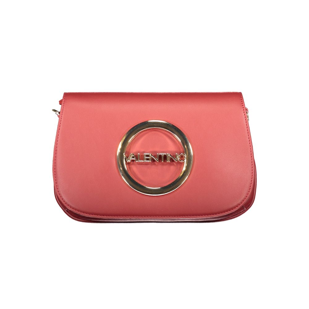Handbag by Mario Valentino for women in polyethylene red features a signature silhouette, showcasing a secure zipper and signature internal-pockets with versatile shoulder-strap & adjustable-strap for a sophisticated look.