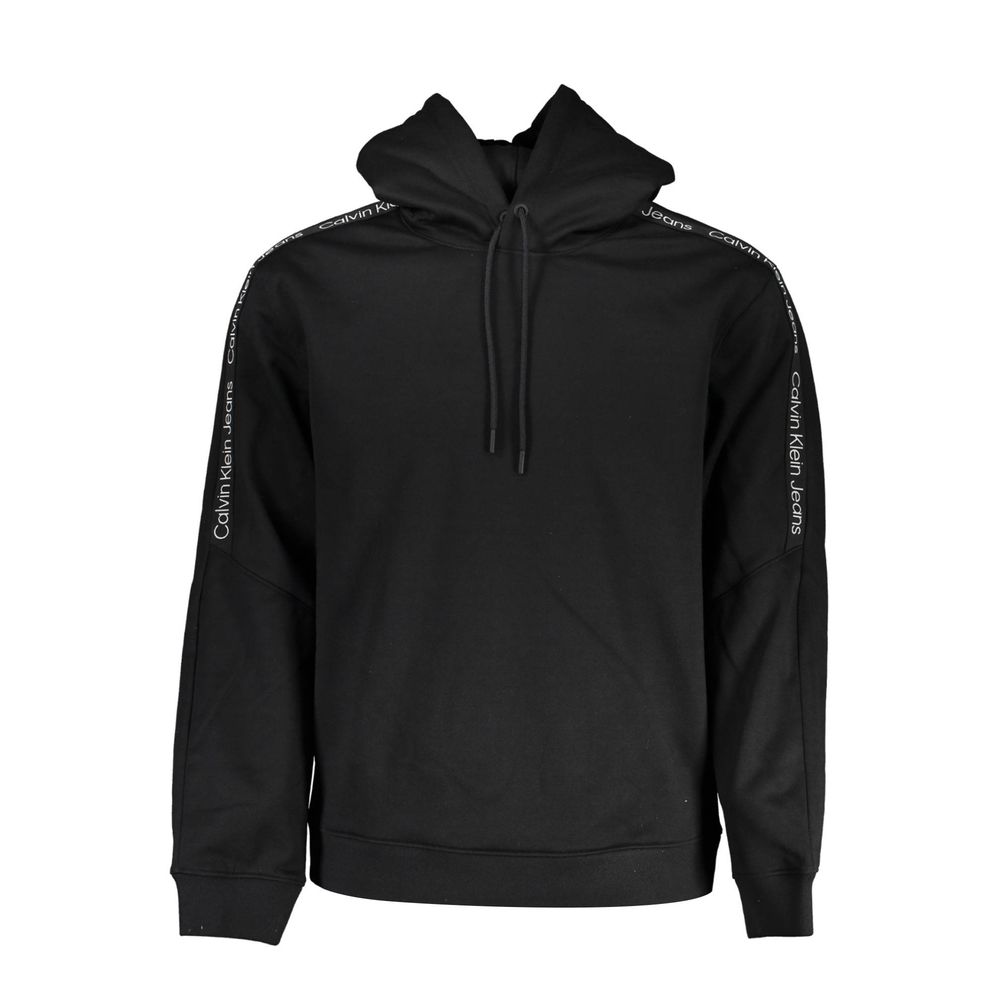 Hooded Sweatshirt Hoodie by Calvin Klein for men in polyester black features an luminous silhouette, showcasing a sophisticated wrap hooded neckline and for a truly luminous look.