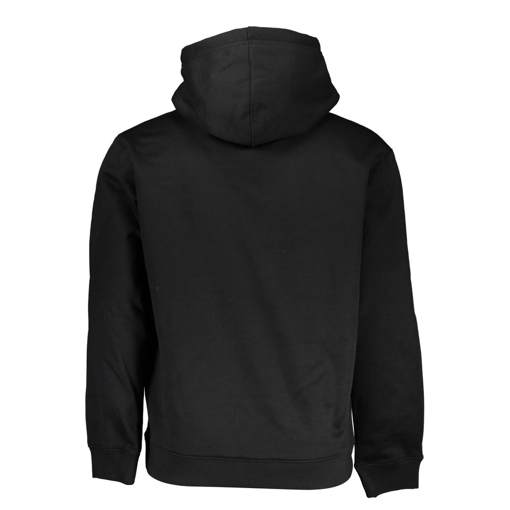Hooded Sweatshirt Hoodie by Calvin Klein for men in polyester black features an avant-garde silhouette, showcasing a sophisticated and detail for a truly avant-garde finish.