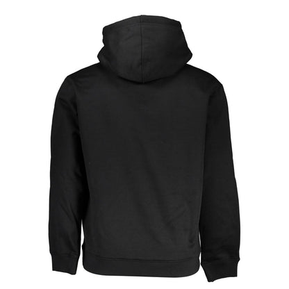 Hooded Sweatshirt Hoodie by Calvin Klein for men in polyester black features an avant-garde silhouette, showcasing a sophisticated and detail for a truly avant-garde finish.