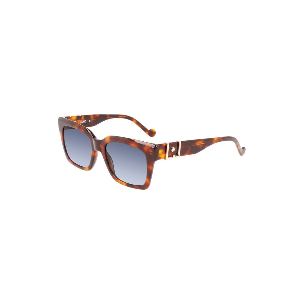 Sunglasses by Liu Jo for women in cotton amber, blue & brown showcases a ethereal silhouette, featuring brown coloured frame sport frame design with for a ethereal finish.