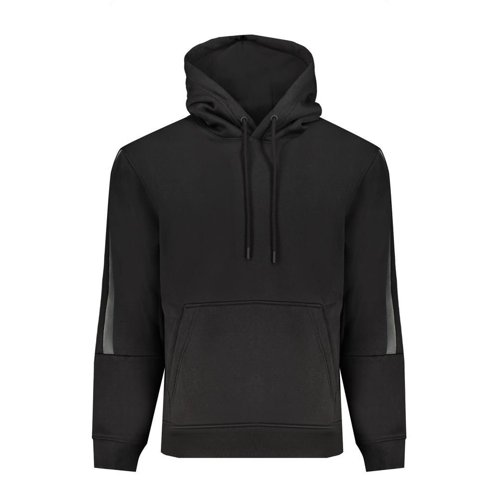 Hooded Sweatshirt Hoodie by Calvin Klein for men in cotton polyester black & print showcases a city-ready silhouette, artfully detailed with a signature hooded neckline and for a city-ready finish.