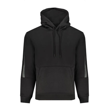 Hooded Sweatshirt Hoodie by Calvin Klein for men in cotton polyester black & print showcases a city-ready silhouette, artfully detailed with a signature hooded neckline and for a city-ready finish.