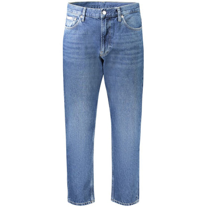 Jeans by Calvin Klein for men in denim cotton blue & signature presents a refined pantology silhouette, artfully defined by a refined pantology , long, and a sophisticated .