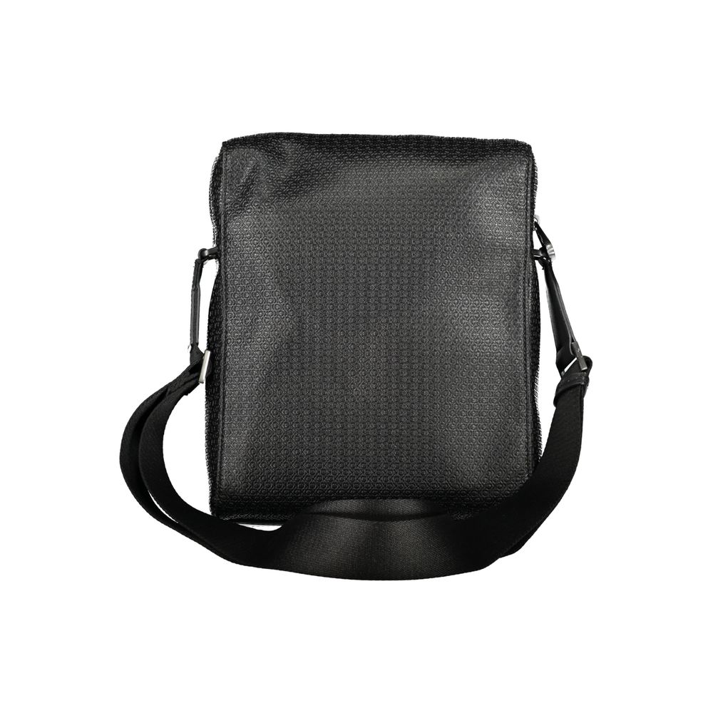 Shoulder Bag by Calvin Klein for men in polyester & polyethylene black presents a statuesque silhouette, showcasing a secure zipper and statuesque internal-pockets with versatile shoulder-strap & adjustable-strap for a sophisticated look.