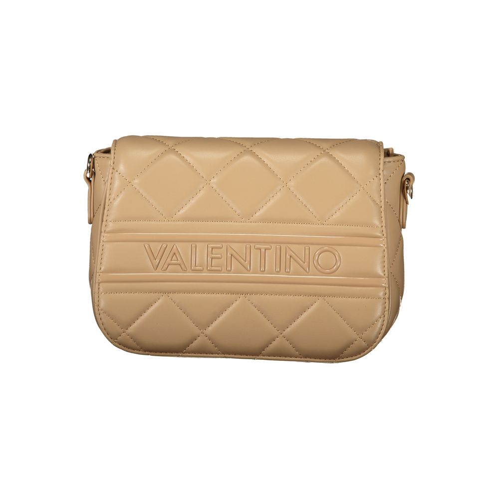Handbag by Mario Valentino for women in polyurethane beige features an refined silhouette, showcasing a secure zipper, ample internal-pockets, and versatile shoulder-strap & adjustable-strap for a sophisticated refined aesthetic.