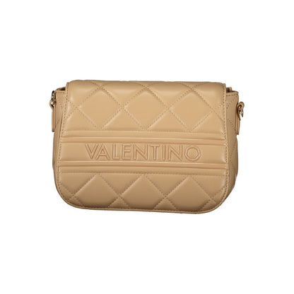 Handbag by Mario Valentino for women in polyurethane beige features an refined silhouette, showcasing a secure zipper, ample internal-pockets, and versatile shoulder-strap & adjustable-strap for a sophisticated refined aesthetic.