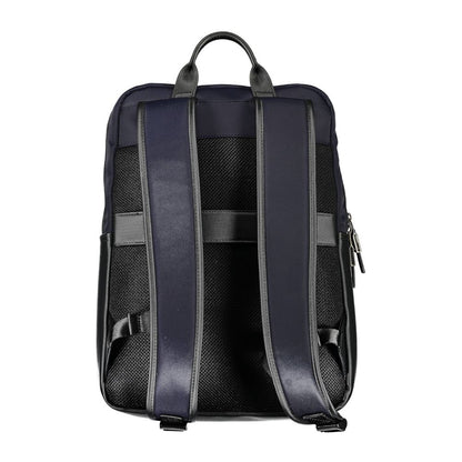 Backpack by Tommy Hilfiger for men in polyamide & polyethylene blue presents a stately Polyamide & Polyethylene Backpack design, showcasing a secure with ample built-in-compartments, external-pockets & laptop-compartment and versatile backpack-strap & adjustable-strap for a stately finish.