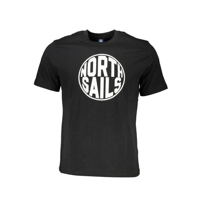 T-Shirt by North Sails for men in cotton black & print features a plush silhouette, showcasing a sophisticated crew neckline and for a truly plush finish.
