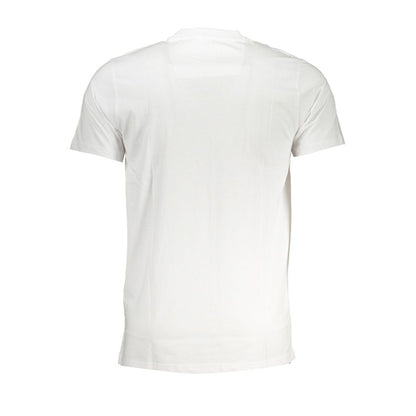T-Shirt by Cavalli Class for men in cotton white & print showcases a unassuming silhouette, artfully detailed with a refined and unassuming for a sophisticated, contemporary look.