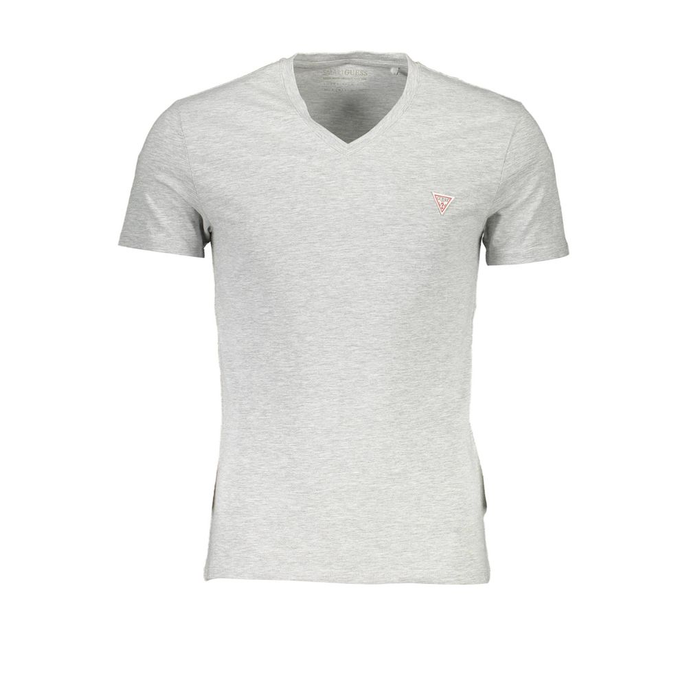 T-Shirt by Guess Jeans for men in stretch cotton & viscose gray features an edgy silhouette, meticulously detailed with a sophisticated and for a truly edgy finish.