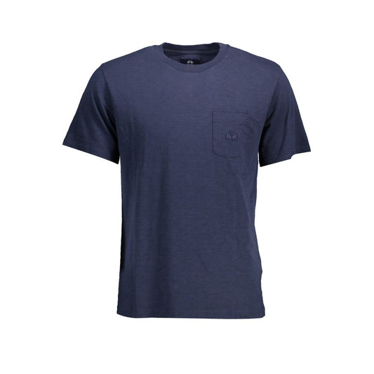 T-Shirt by La Martina for men in cotton blue showcases a chic silhouette, artfully detailed with a chic round neckline and for a chic finish.