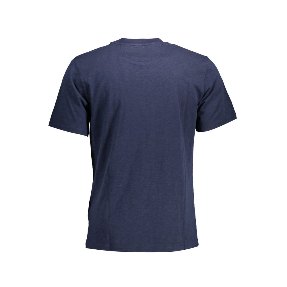 T-Shirt by La Martina for men in cotton blue features an edgy silhouette, meticulously detailed with a sophisticated and round neckline for a truly edgy finish.