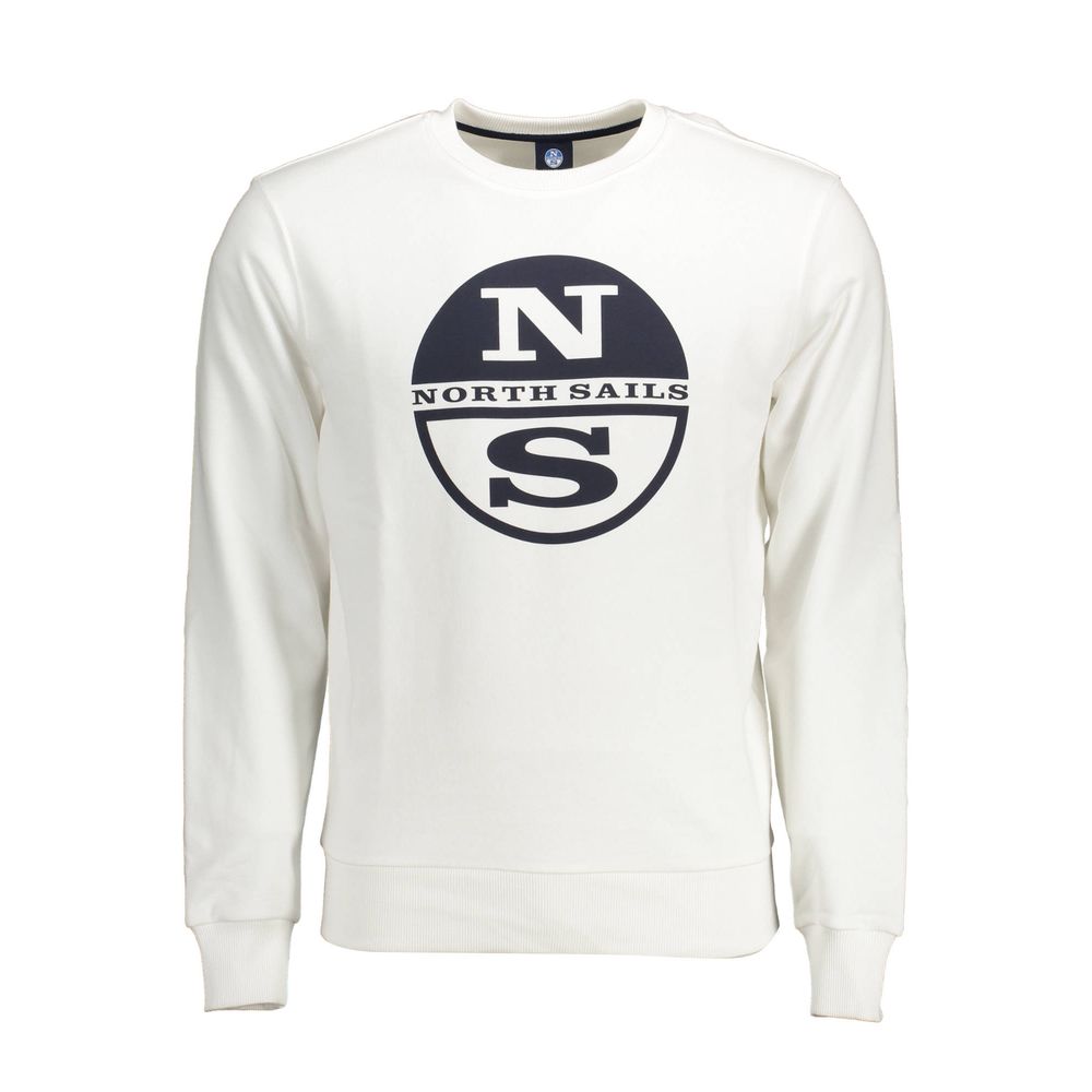 Sweatshirt Sweater by North Sails for men in cotton natural & white showcases an masterful silhouette, artfully detailed with a masterful round neckline and for a sophisticated, premium finish.