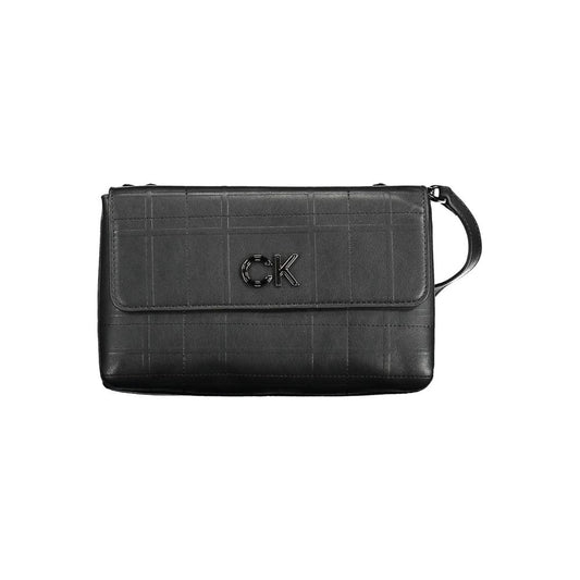 Crossbody Evening Convertible Handbag by Calvin Klein for women in polyester polyethylene faux leather black & signature presents a exquisite silhouette, showcasing a secure and organized built-in-compartments & internal-pockets with versatile crossbody-strap & adjustable-strap.