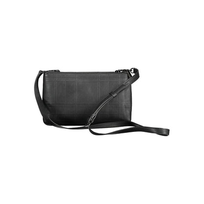 Crossbody Evening Convertible Handbag by Calvin Klein for women in polyester polyethylene faux leather black & signature features a polished silhouette with a secure , ample built-in-compartments & internal-pockets, and polished crossbody-strap & adjustable-strap for a sophisticated look.