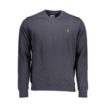Sweatshirt Sweater by U.S. POLO ASSN. for men in cotton blue features an polished silhouette, showcasing refined and a sophisticated wrap neckline for a truly polished finish.