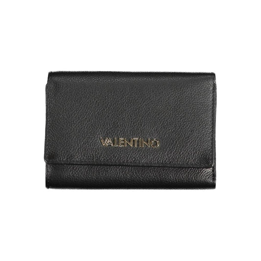 Cardholder Wallet by Mario Valentino for women in faux leather black presents a architectural silhouette from the Faux Leather Cardholder Wallet collection, showcasing architectural card-organization compact-design for a architectural finish.