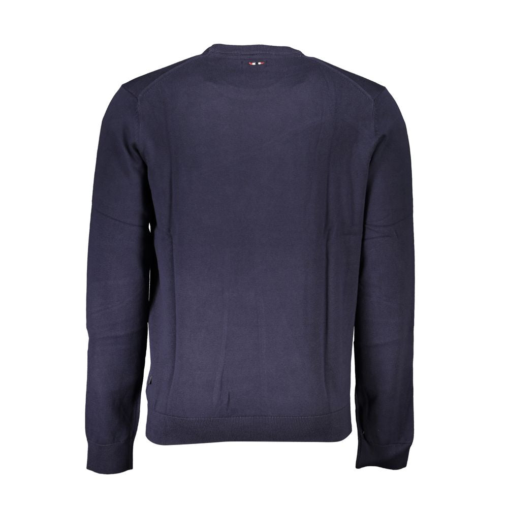Sweater by Napapijri for men in cotton blue showcases an masterful silhouette, artfully detailed with a masterful and for a sophisticated, premium finish.