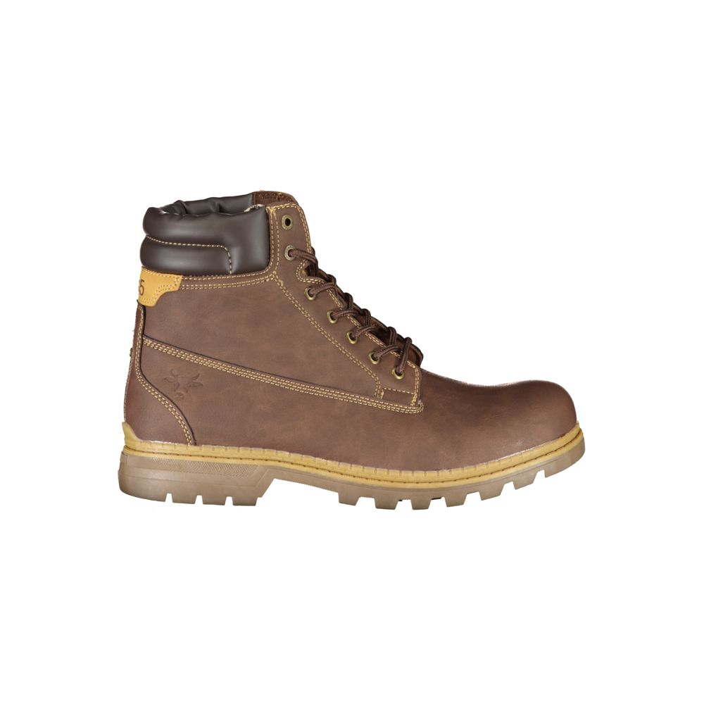 Lace-Up Ankle Boots by Carrera for men in polyester & polyurethane brown showcases a ergonomic silhouette from the Men's Polyester & Polyurethane Lace-Up Ankle Boots collection, featuring a ergonomic and a ergonomic .
