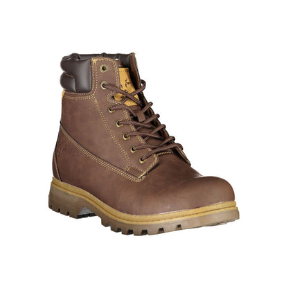 Lace-Up Ankle Boots by Carrera for men in polyester & polyurethane brown features an high-performance silhouette, showcasing the sophisticated design of the Men's Polyester & Polyurethane Lace-Up Ankle Boots with a and a refined .