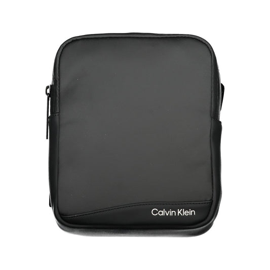 Shoulder Bag by Calvin Klein for men in polyester & polyethylene black & signature features a effortless chic silhouette with a secure zipper, ample external-pockets & internal-pockets, and versatile shoulder-strap & adjustable-strap for a effortless chic finish.