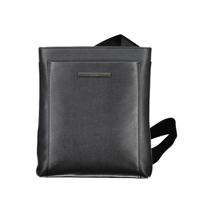 Shoulder Bag by Calvin Klein for men in polyester & polyethylene black features a stately silhouette, showcasing a secure zipper, ample external-pockets & internal-pockets, and stately shoulder-strap & adjustable-strap for a stately finish.